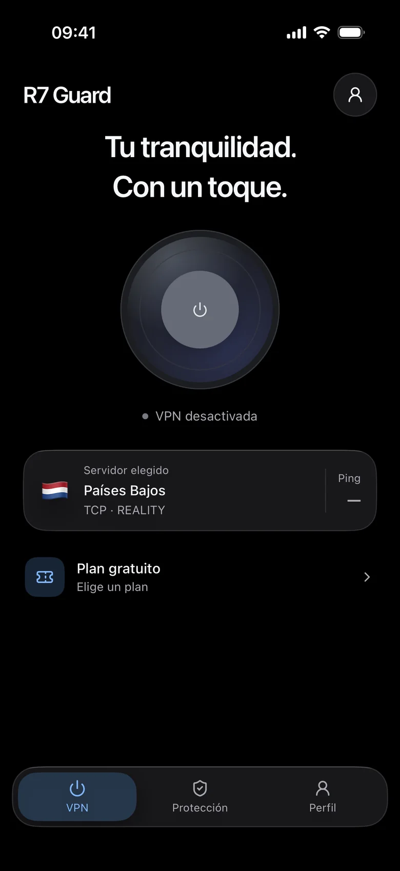 VPN desactivada.