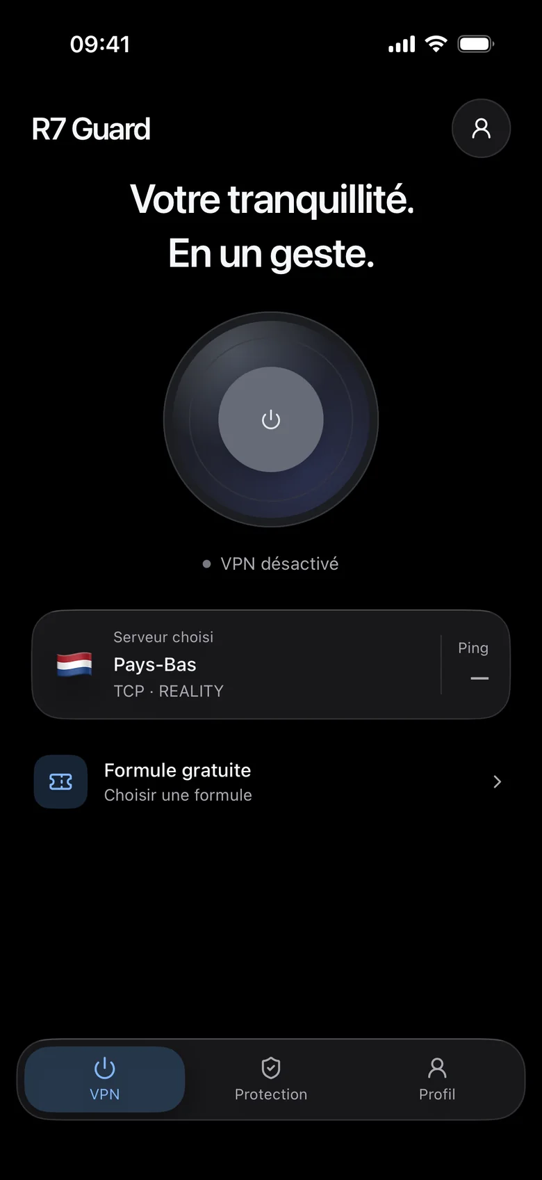 VPN désactivé.